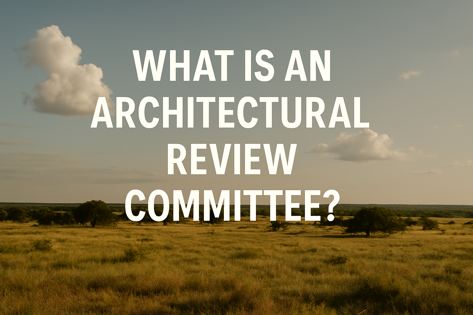 The Ultimate Guide to Architectural Review Committees (ARC) When Buying Texas Land