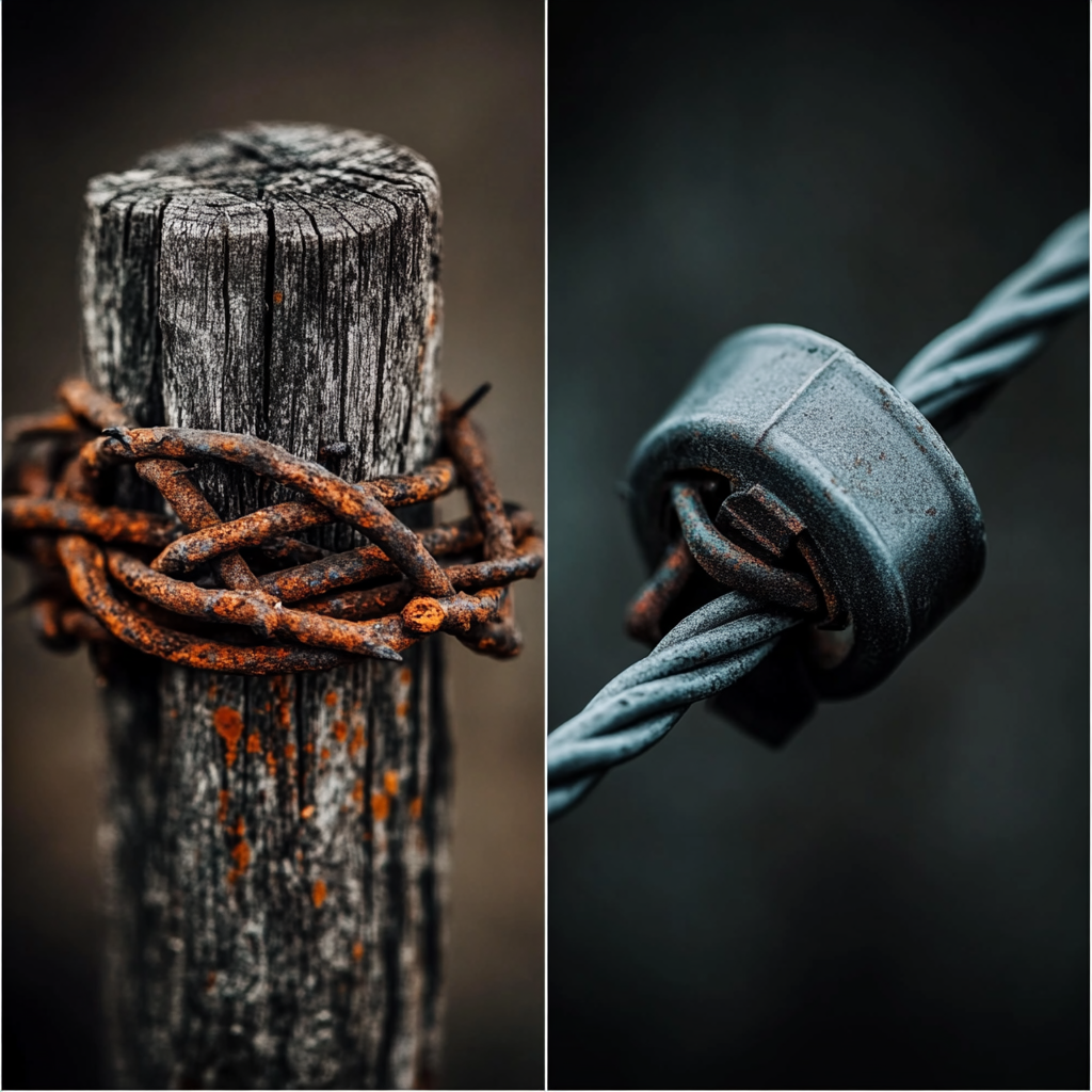 Barbed Wire versus Smooth Rire