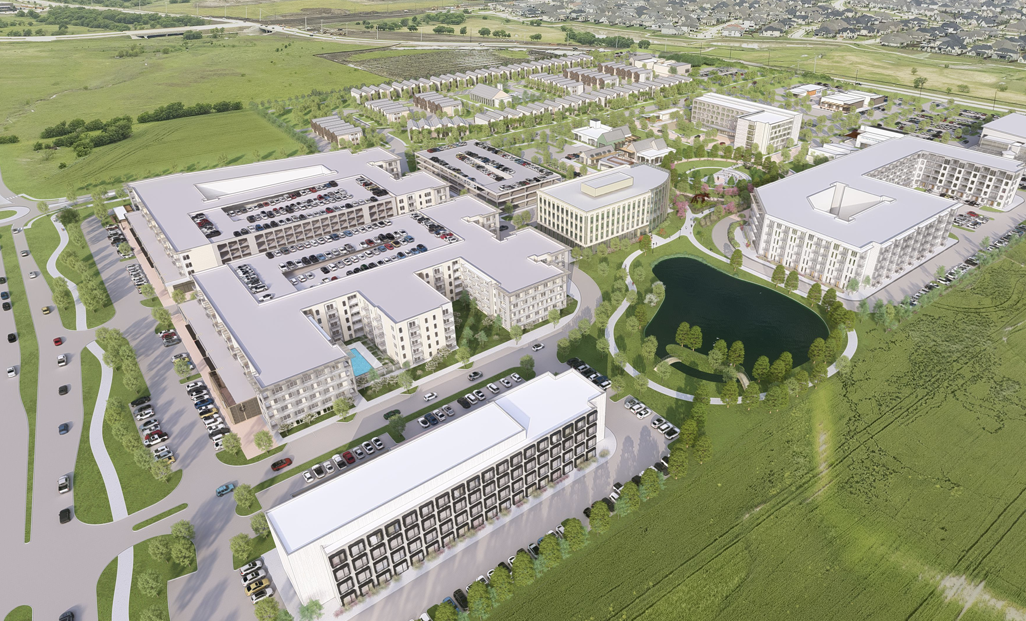 Bella Prosper development site at First Street and Legacy Drive in Prosper Texas